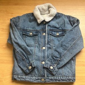 Denim Jacket with Sherpa lining